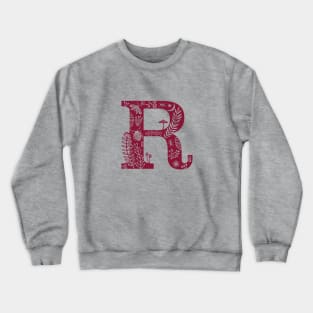 Letter R Maroon Crewneck Sweatshirt